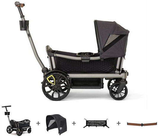 Veer Cruiser City Stroller Wagon Essentials Bundle - Grey