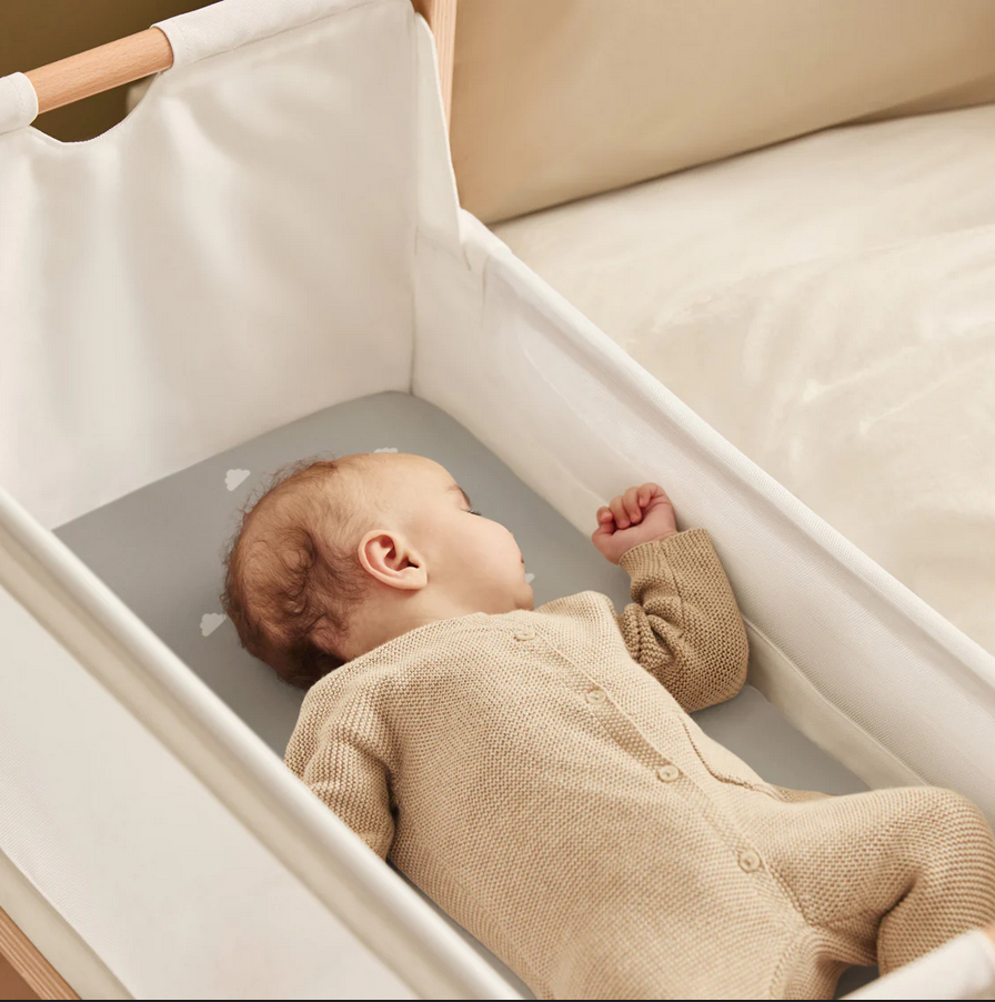 Snuz Bassinet 2 Pack Fitted Sheets - Gray Cloud