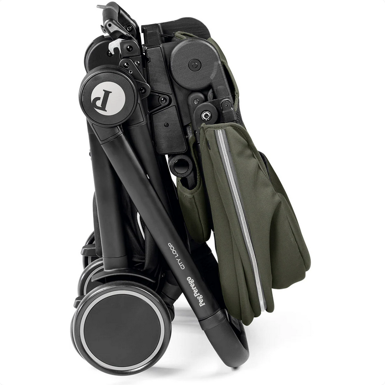 Peg Perego City Loop Stroller Bundle - Black / Metal