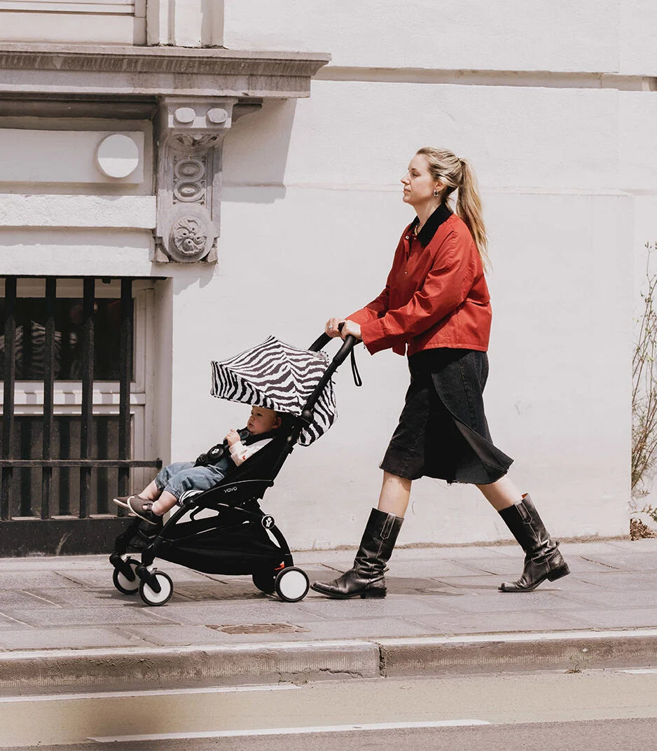 Stokke YOYO3 Ultra Compact 6+ Stroller (One Box) - Black / Zebra (Wild Collection)
