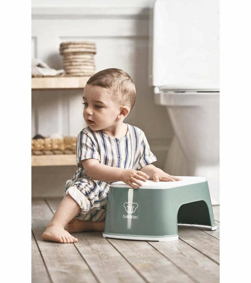 BabyBjorn Step Stool - Deep Green/White