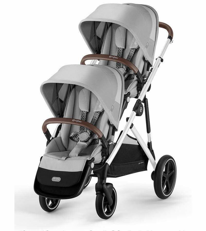 Grey double pram on sale