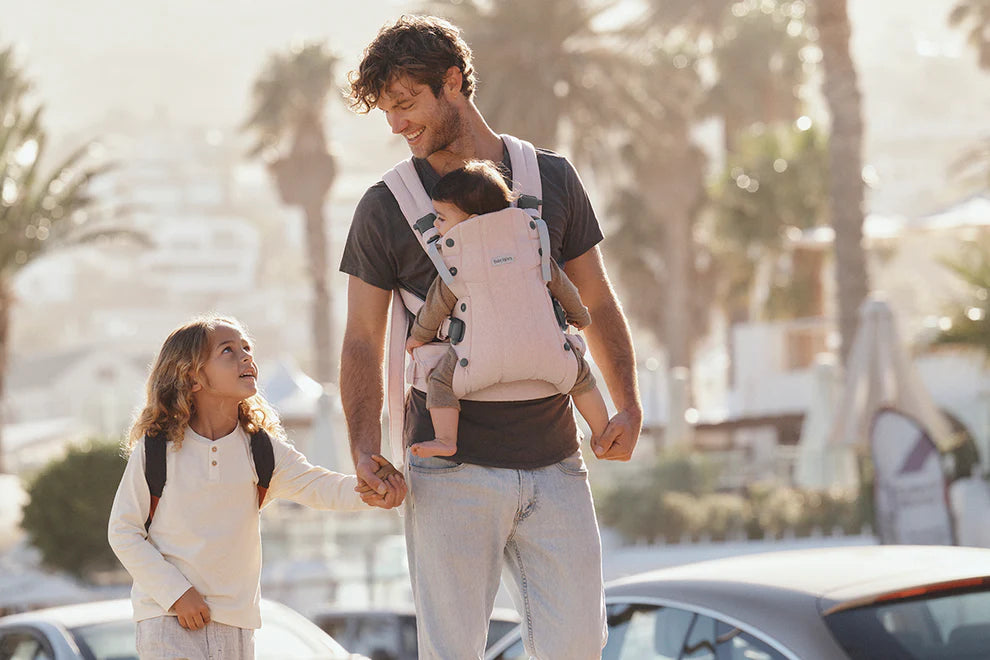 Baby Bjorn Baby Carrier Harmony Woven Melange - Light Pink