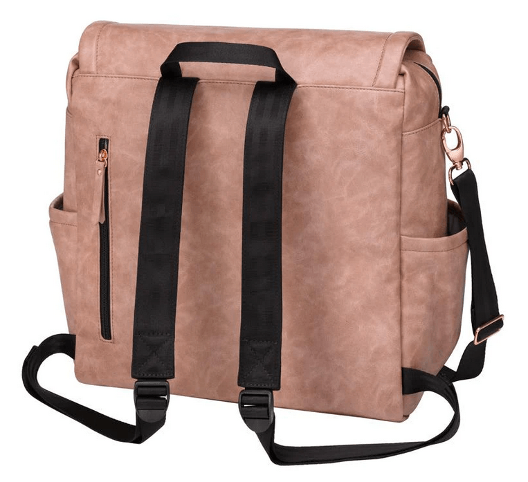 Petunia Pickle Bottom Boxy Backpack - Dusty Rose Matte Leatherette - Traveling Tikes 