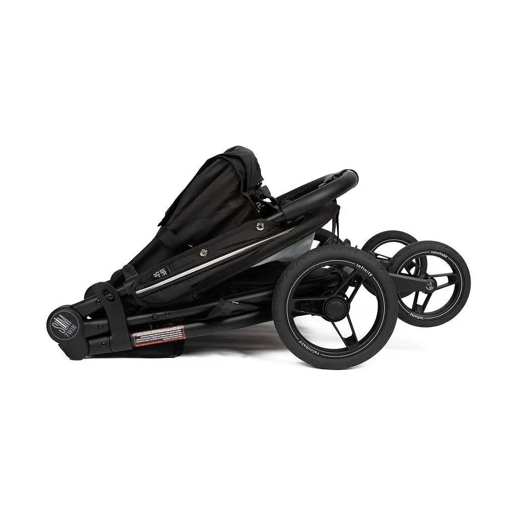 Valco Baby Slim Twin Double Stroller Sport Edition - Raven