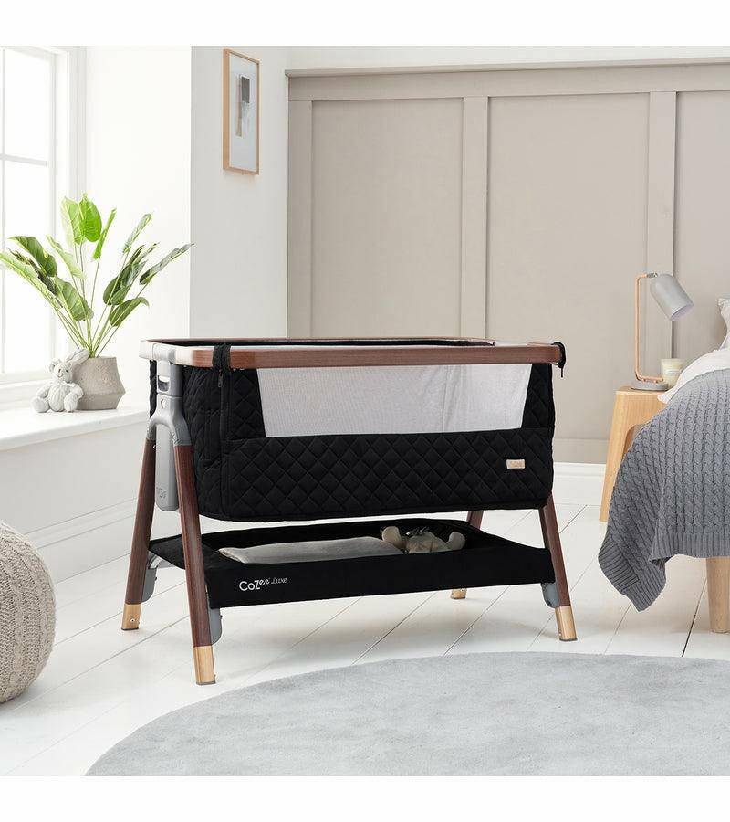 Tutti Bambini CoZee Luxe Bedside Crib - Walnut / Black