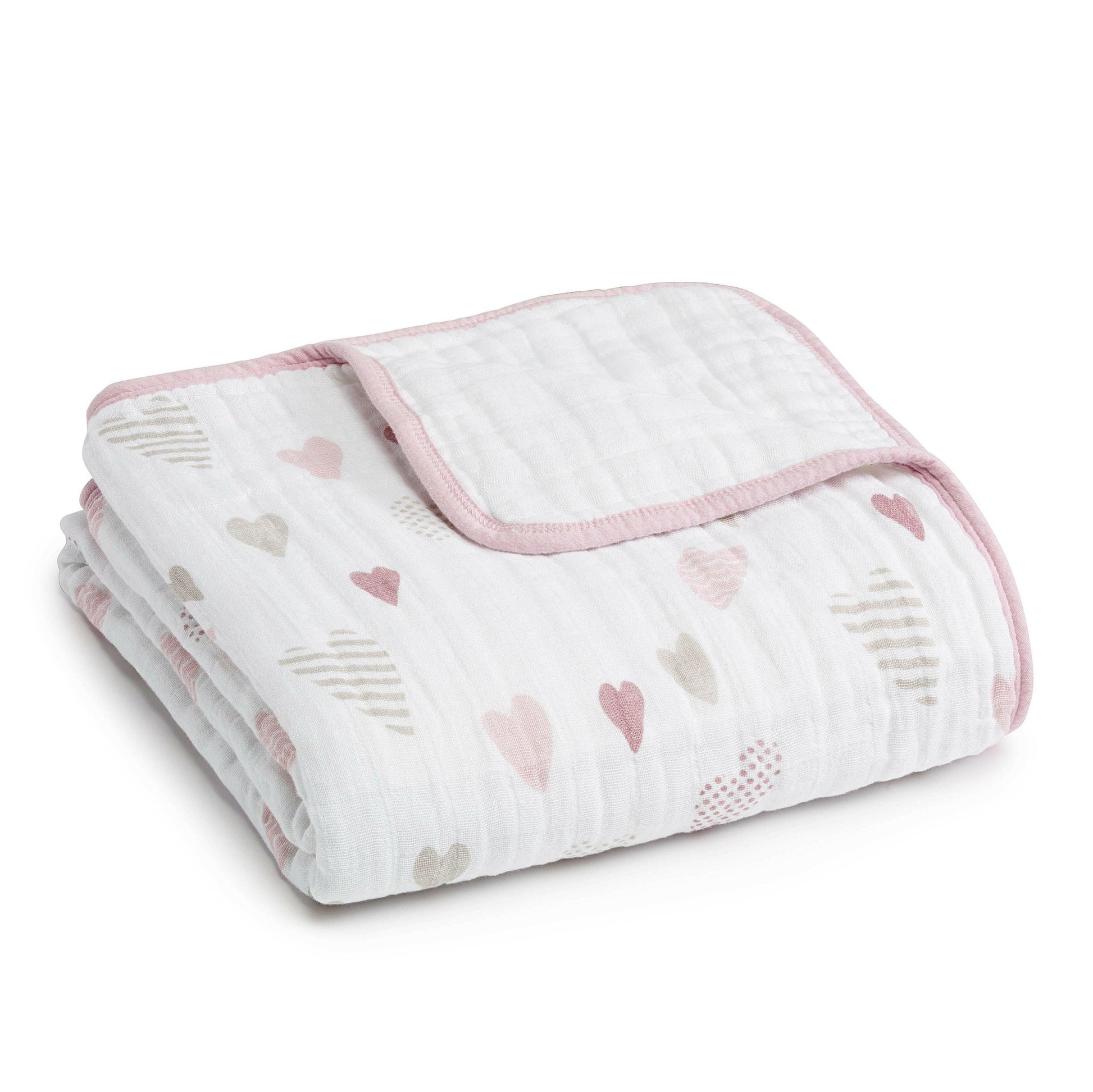 Aden and Anais Classic Dream Blanket - Heart Breaker - Traveling Tikes 