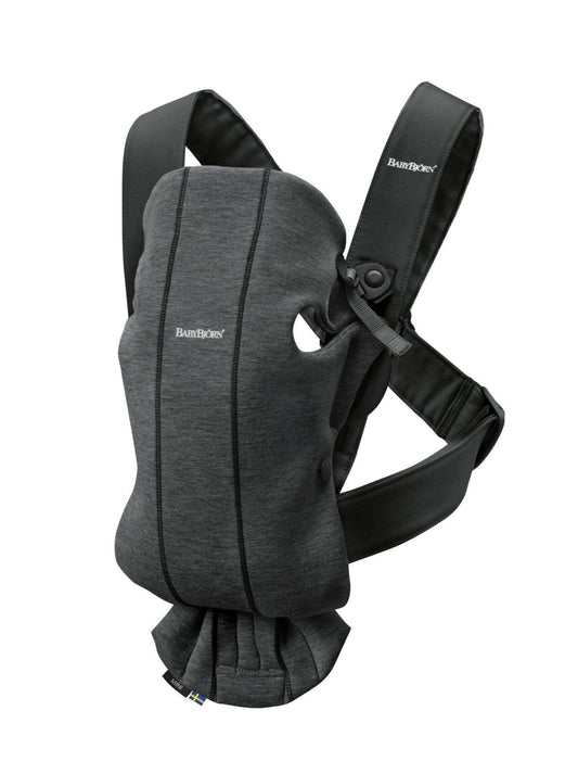 Baby Bjorn Baby Carrier Mini, 3D Jersey - Charcoal - Traveling Tikes 