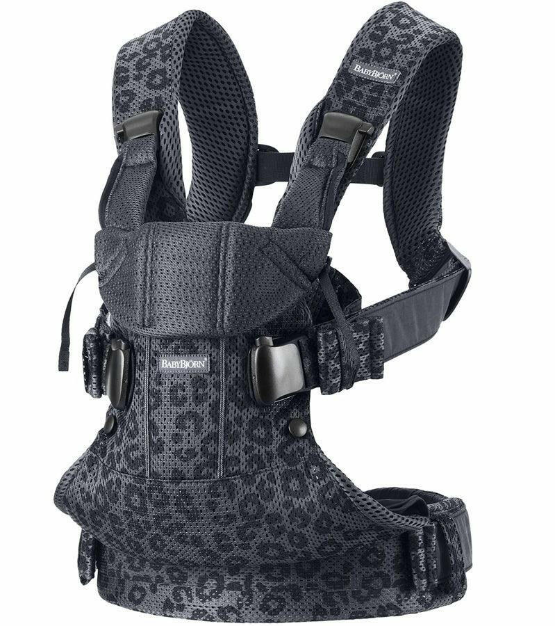 Baby Bjorn Baby Carrier One Cotton Anthracite Leopard Free