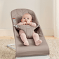 Baby Bjorn Bouncer Bliss, Light Grey Frame, Petal Quilt Cotton - Sand Grey - Traveling Tikes 