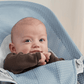 Baby Bjorn Bouncer Bliss Mesh - Sky Blue/White - Traveling Tikes 