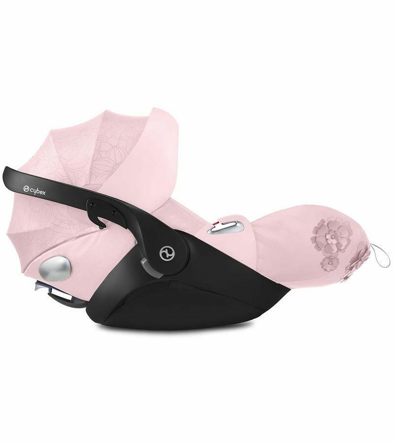 Cybex Cloud Q Sensorsafe Reclining Infant Car Seat - Simply Flowers - Pale Blush - Traveling Tikes 
