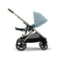 Cybex Gazelle S 2 Stroller – Taupe Frame with Sky Blue Seat - Traveling Tikes 
