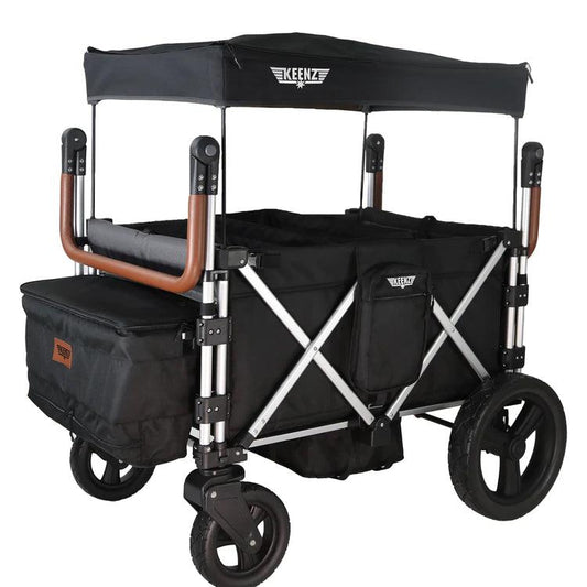 Keenz 7S+ - Ultimate Adventure Stroller Wagon - 4 Passenger- Black Grey - Traveling Tikes 