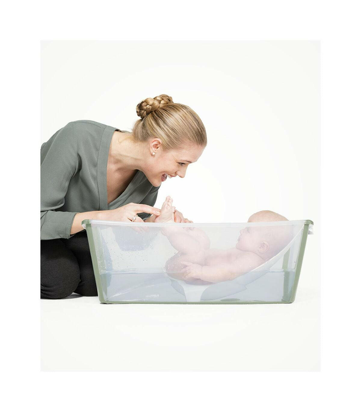 Stokke Flexi Bath & Newborn Support - Transparent Green - Traveling Tikes 