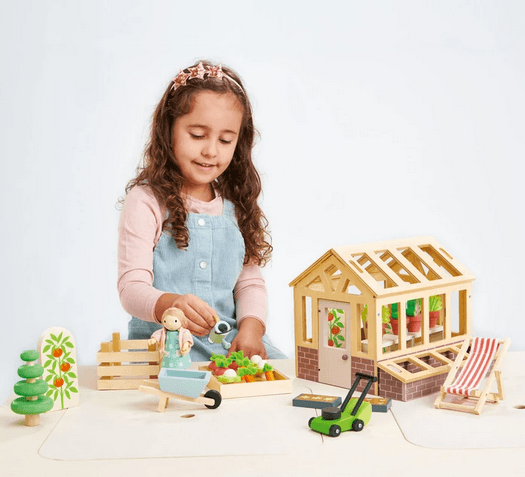 Tender Leaf Greenhouse and Garden Set - Traveling Tikes 