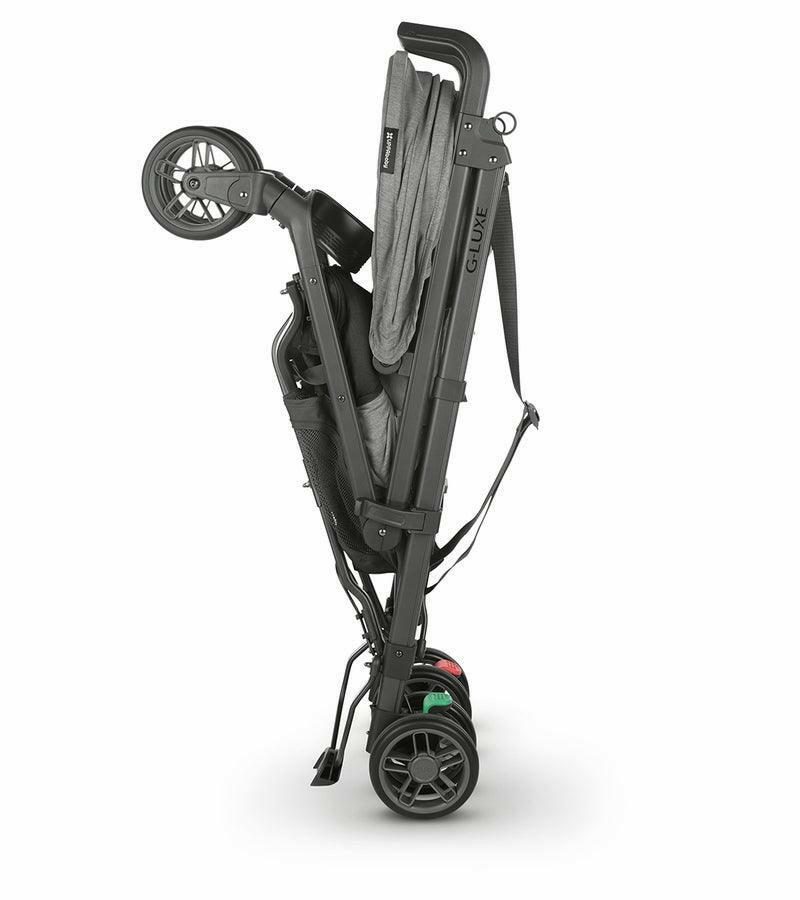 UPPAbaby G-LUXE 2023 Umbrella Stroller - Greyson (Charcoal Melange / Carbon) - Traveling Tikes 