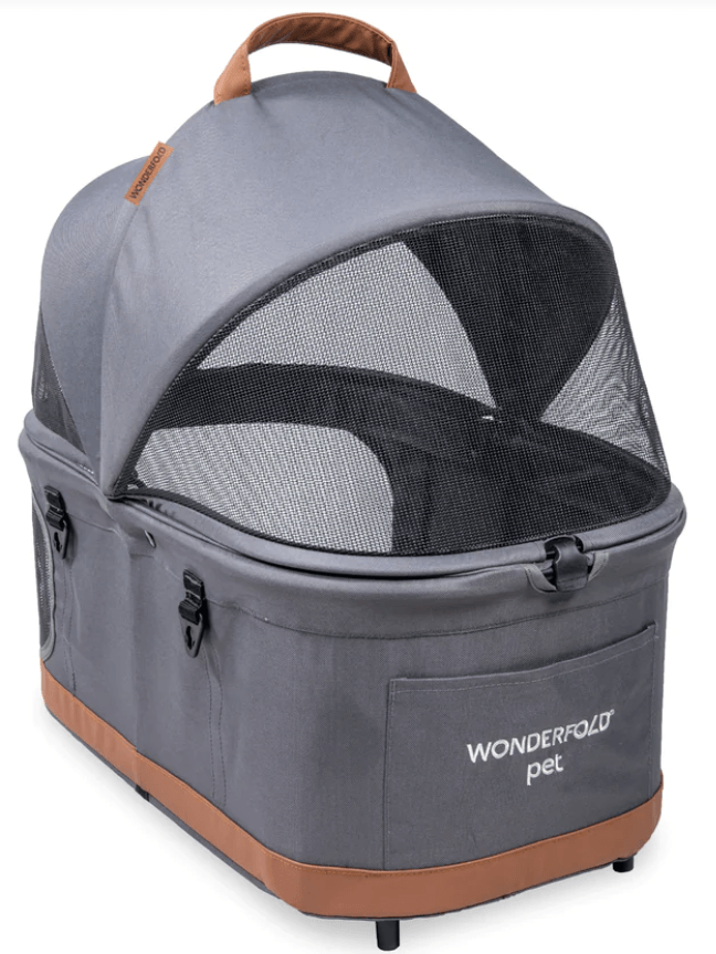Wonderfold Folding P2 Pet Stroller - Graphite Grey - Traveling Tikes 