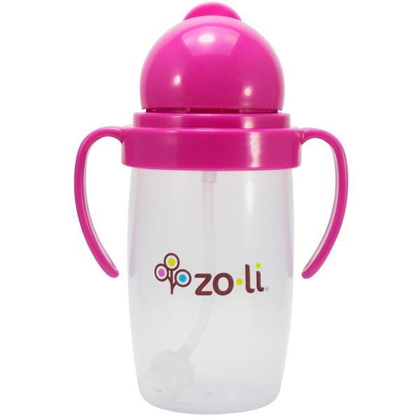 ZoLi BOT 10 oz. Straw Sippy Cup-Pink - Traveling Tikes 