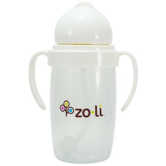 ZoLi BOT 10 oz. Straw Sippy Cup-White - Traveling Tikes 