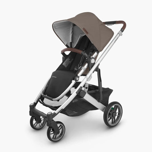 UPPAbaby Cruz V2 Stroller - Theo (Dark Taupe / Silver / Chestnut Leather) 0420-CRZ-NA-THO