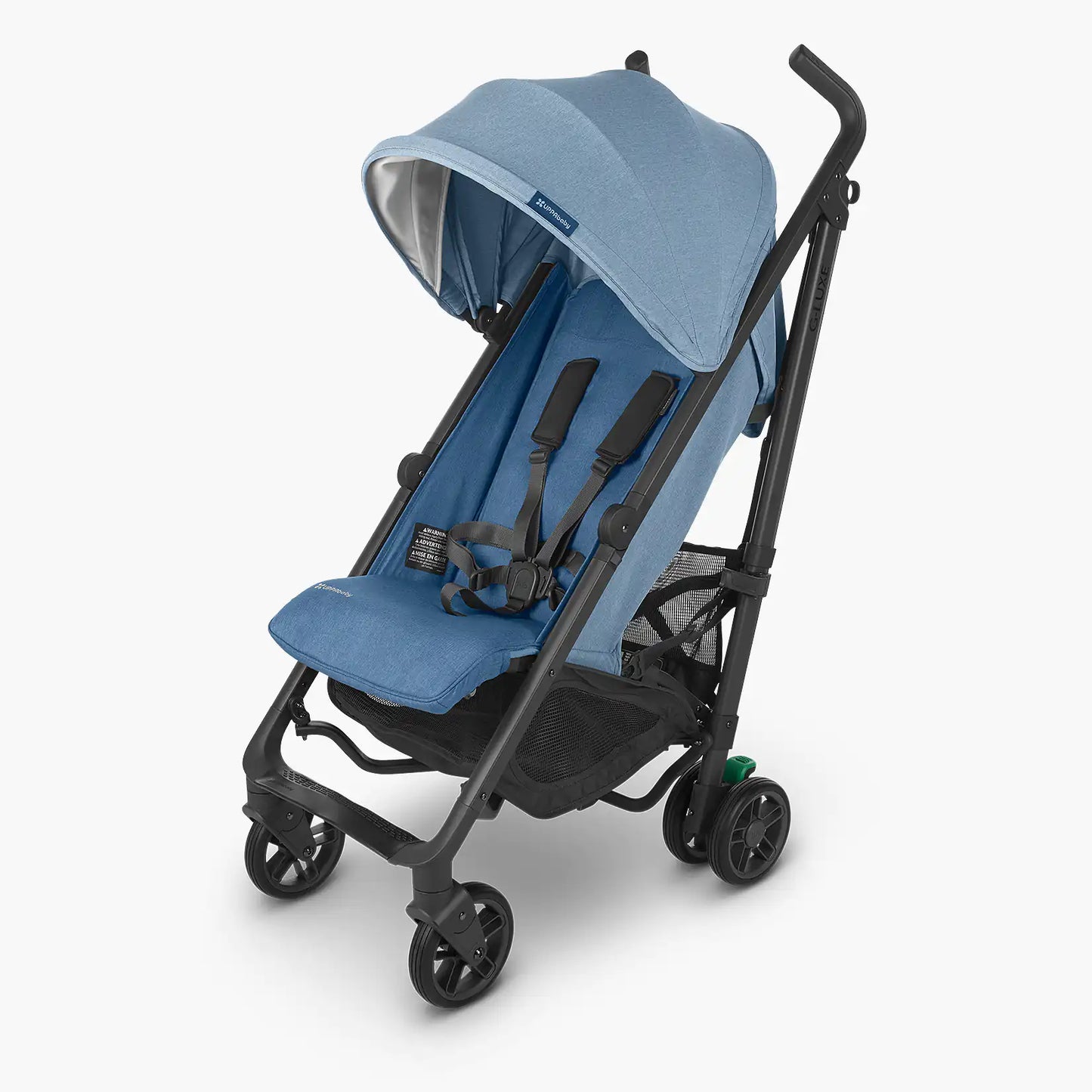 UPPAbaby G-LUXE 2023 Umbrella Stroller - Charlotte (Coastal Blue Melange / Carbon) 0502-GLX-US-CHA