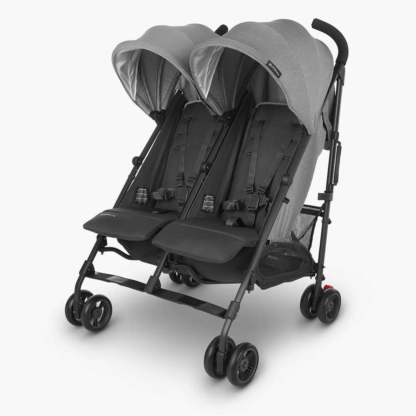 UPPAbaby G-LINK V2 Double Stroller - Greyson (Charcoal Melange / Carbon) 0702-GLK-US-GRY