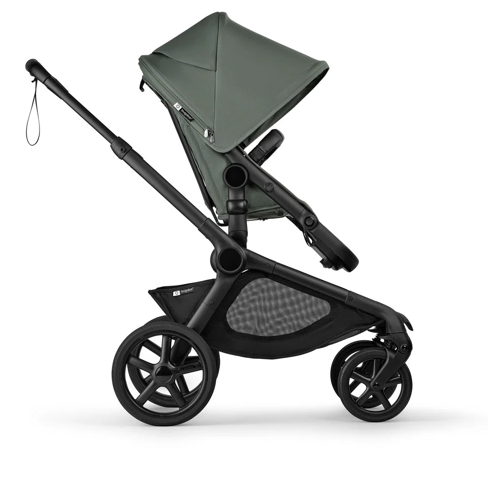 Bugaboo Kangaroo Complete + Turtle Air Shield By Nuna Travel System Bundle - Black / Forest Green / Forest Green / Black