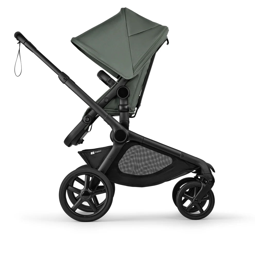 Bugaboo Kangaroo Complete + Turtle Air Shield By Nuna Travel System Bundle - Black / Forest Green / Forest Green / Black