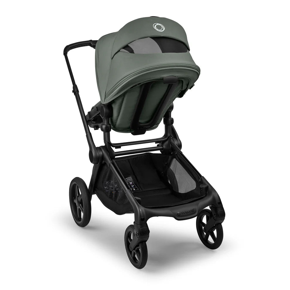Bugaboo Kangaroo Complete + Turtle Air Shield By Nuna Travel System Bundle - Black / Forest Green / Forest Green / Black