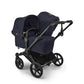 Bugaboo Donkey 6 Twin Complete Stroller Bundle - Black / Deep Indigo / Deep Indigo