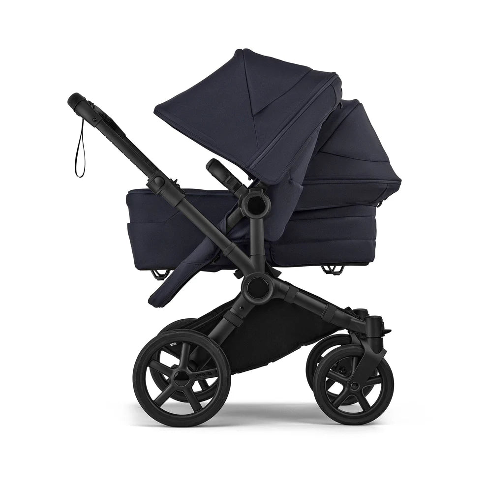 Bugaboo Donkey 6 Twin Complete Stroller Bundle - Black / Deep Indigo / Deep Indigo