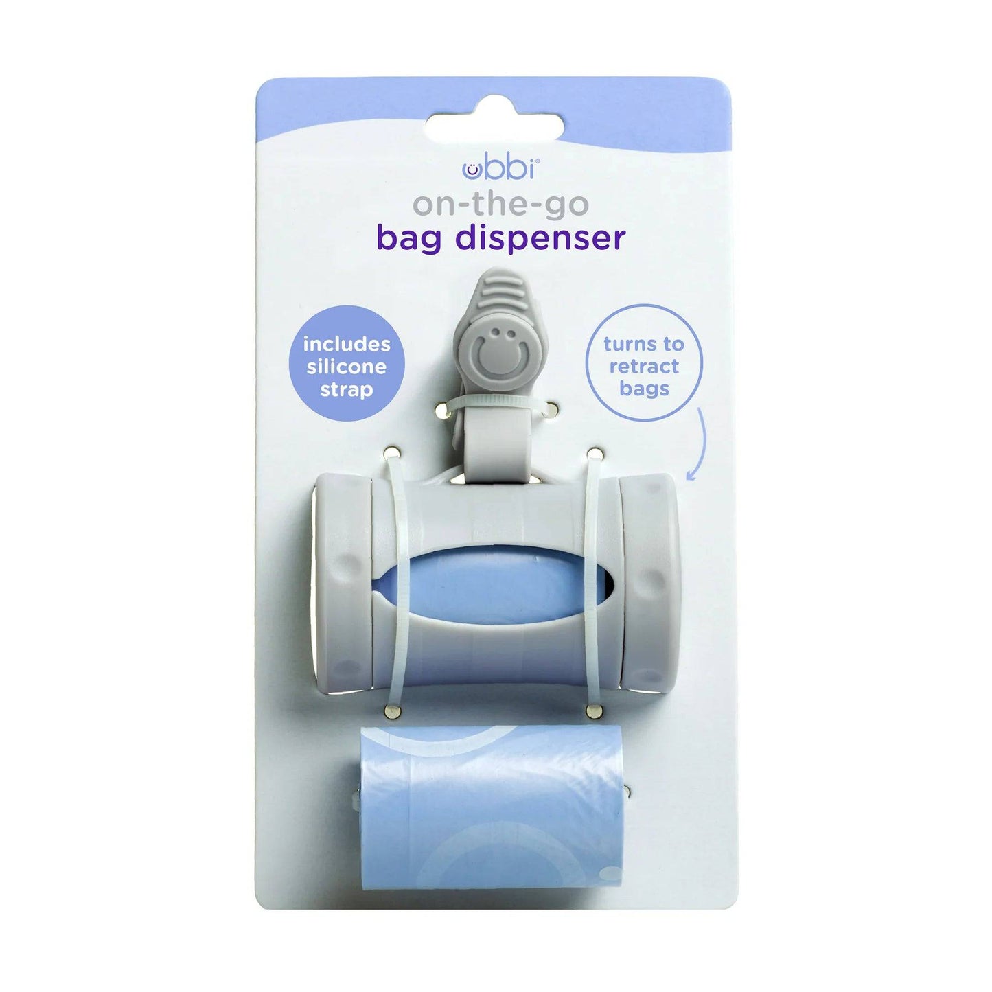 Ubbi on-the-go bag dispenser - Gray