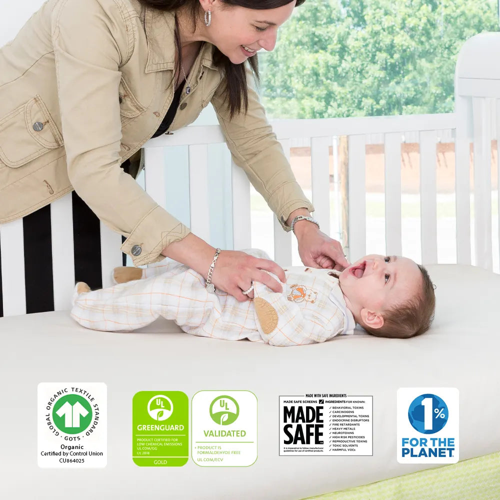 Naturepedic Classic Lightweight Organic Cotton Crib Mattress (MC24).