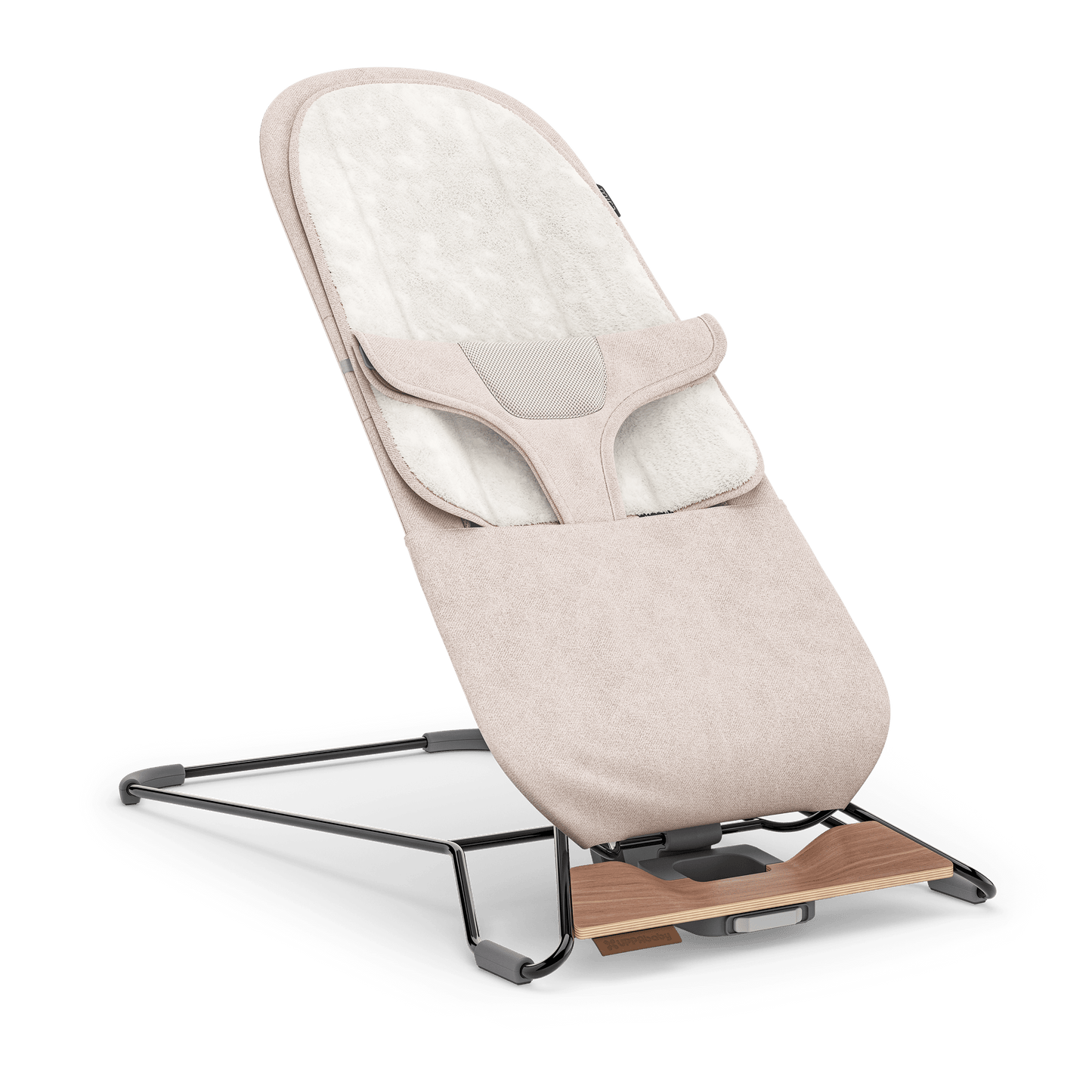 UPPAbaby Mira 2-in-1 Bouncer and Seat - Charlie (Sand Melange / Black Frame / Walnut Wood)