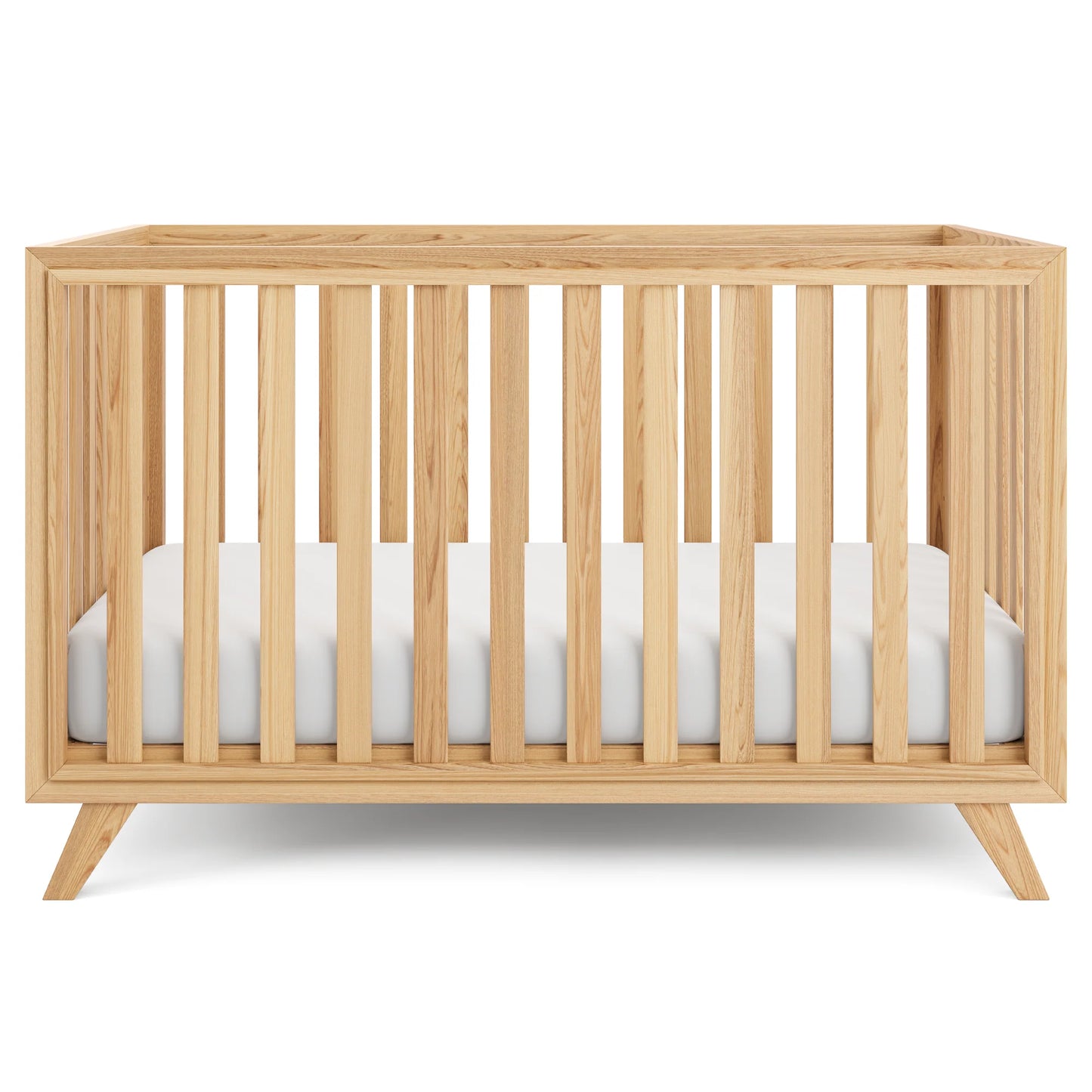 Comfy Cubs Baby Crib for 0 to 3 Years - Natural Wood