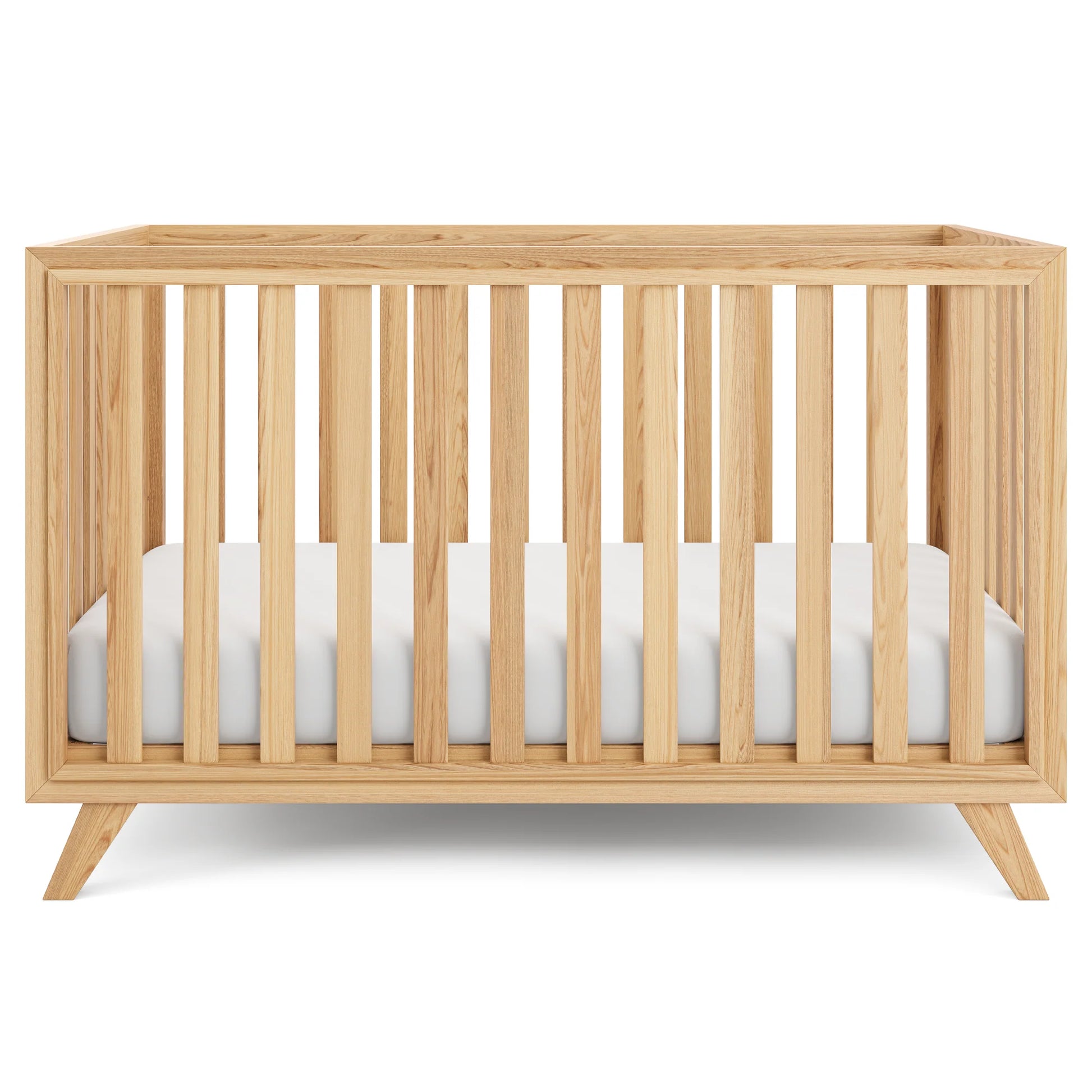 Comfy Cubs Baby Crib for 0 to 3 Years - Natural Wood