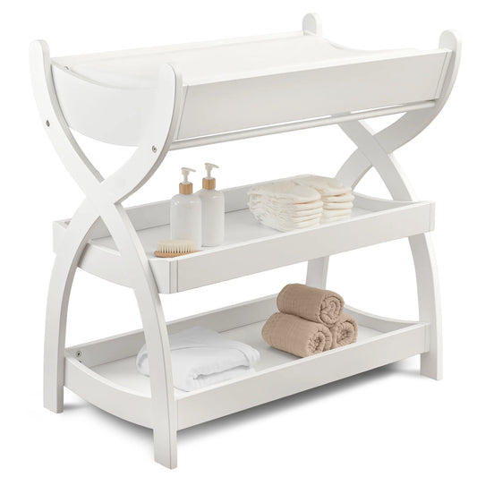 Baby Changing Table by Comfy Cubs - White Changing Table