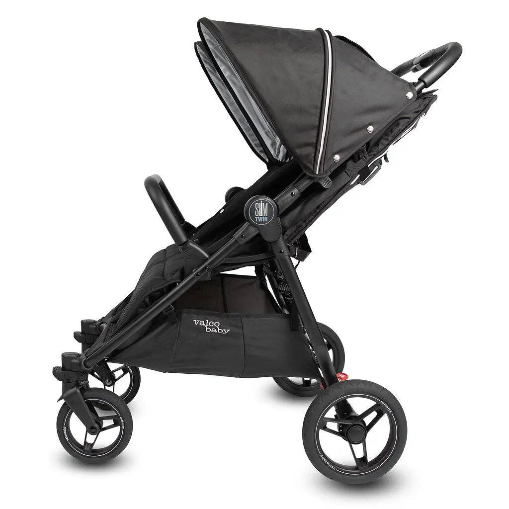 Valco Baby Slim Twin Double Stroller Sport Edition - Raven - Traveling Tikes 