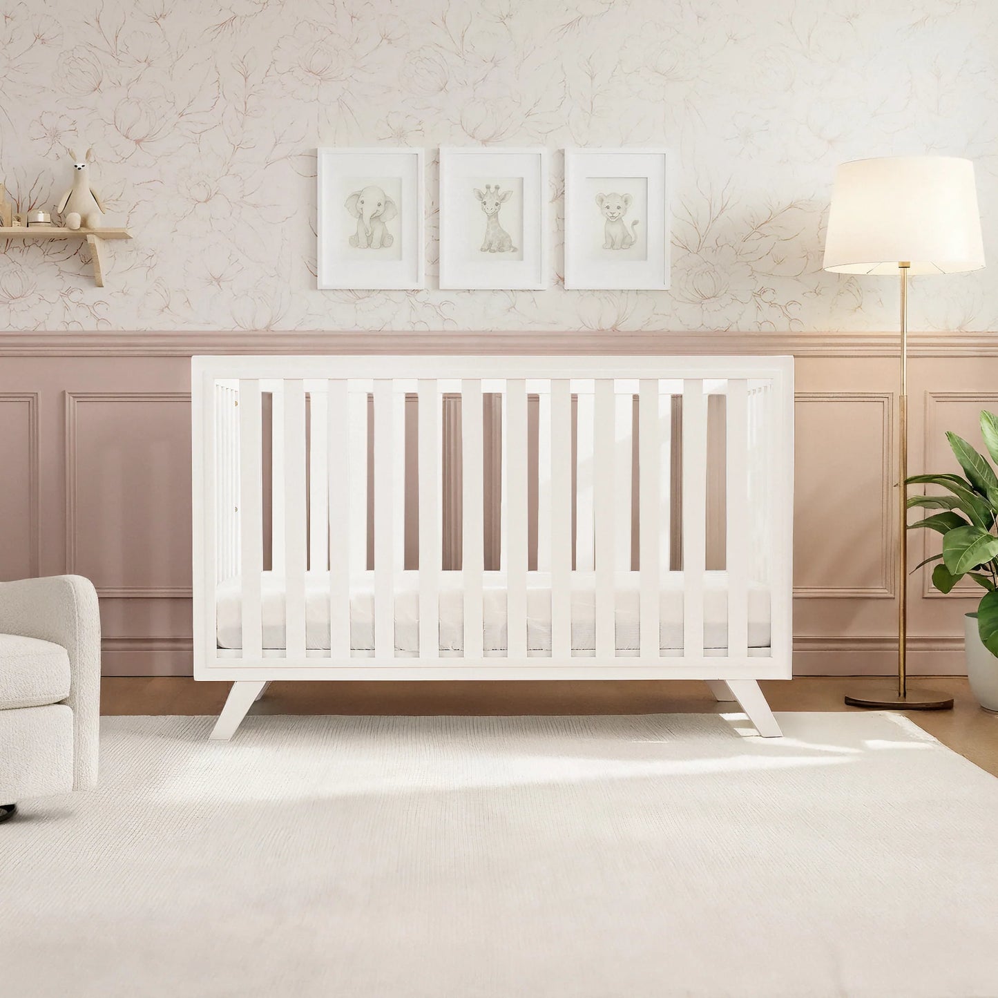 Comfy Cubs Baby Crib for 0 to 3 Years - All White