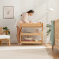 Baby Changing Table by Comfy Cubs - Natural Wood Changing Table