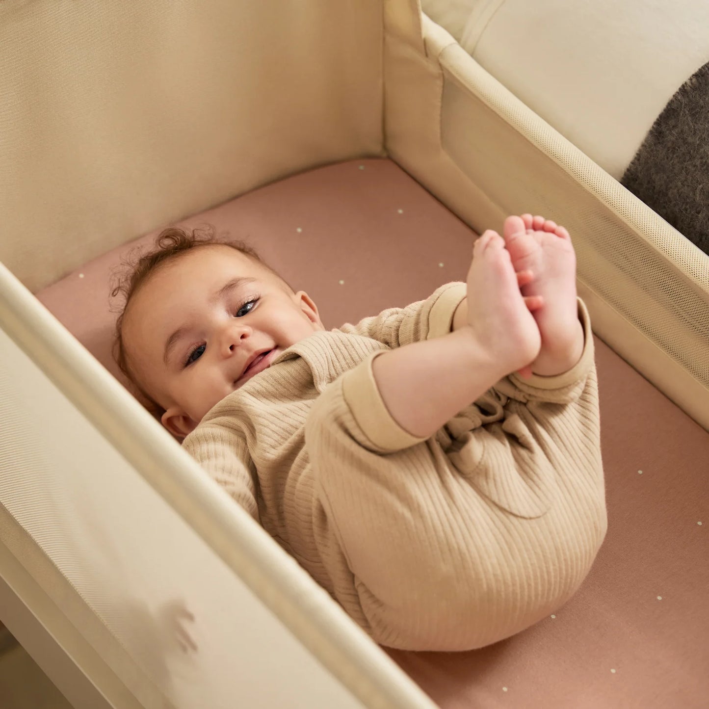 SnuzPod5 Bedside Crib - Cashmere