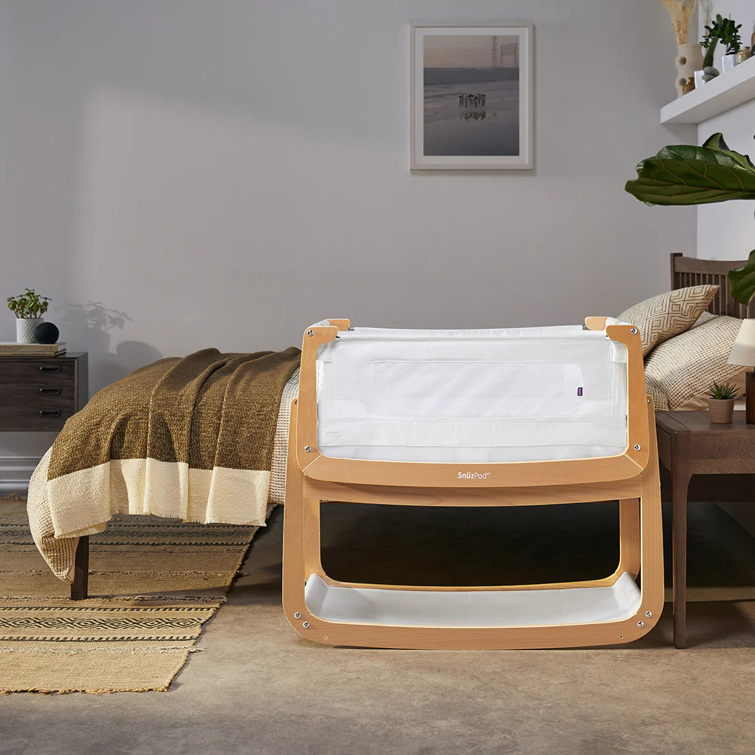 Snuz SnuzPod4 Bedside Crib - Natural