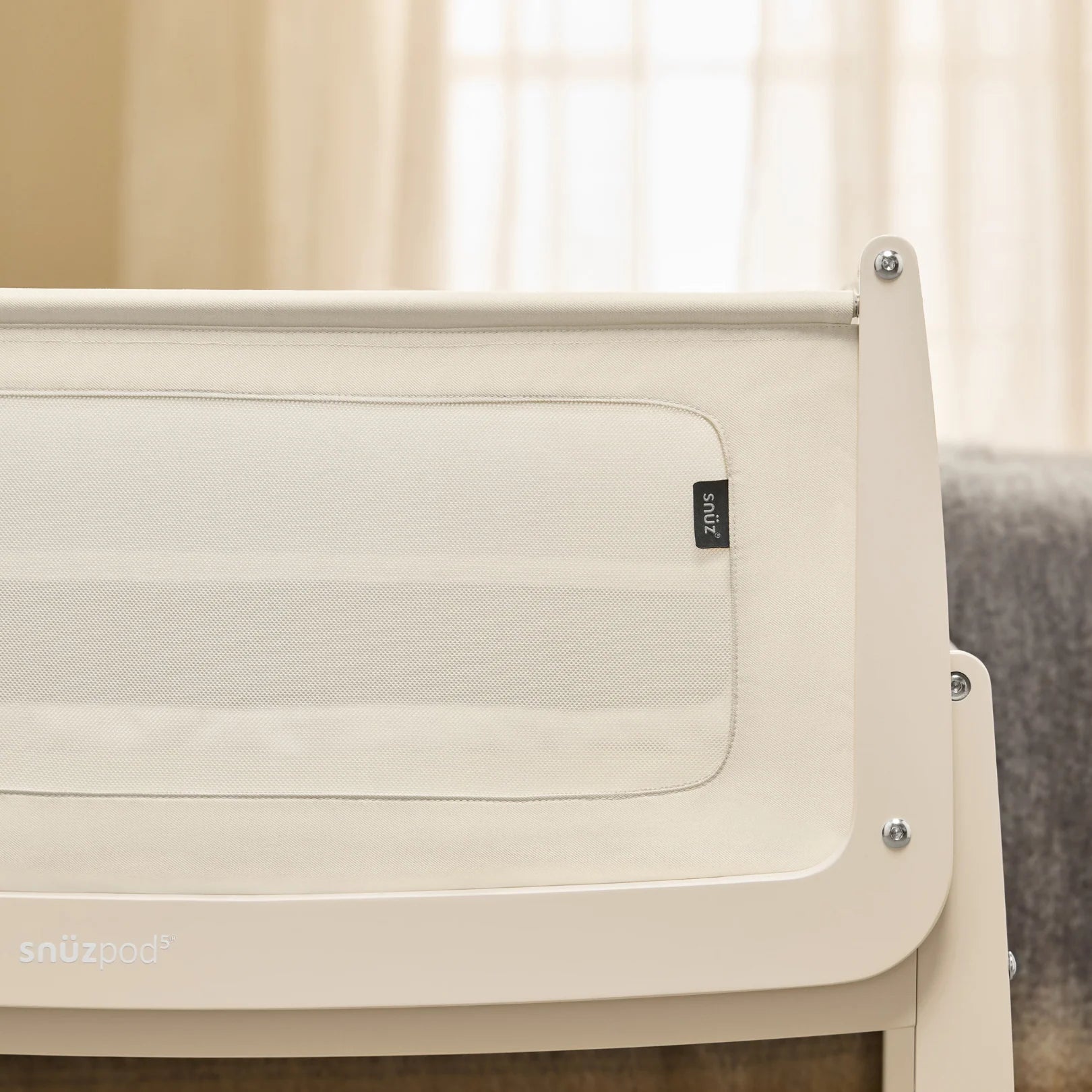 SnuzPod5 Bedside Crib - Cashmere