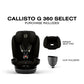 Cybex Callisto G 360 Select Rotating All-in-One Convertible Car Seat - Black