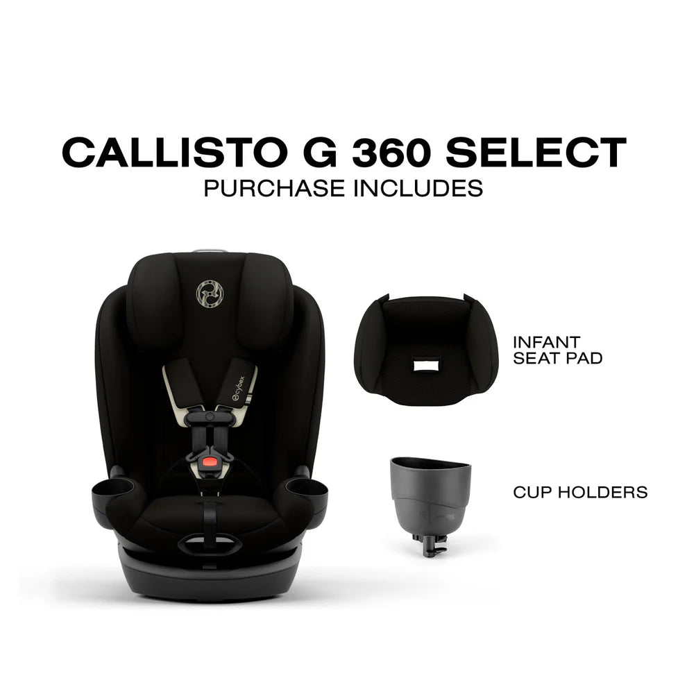 Cybex Callisto G 360 Select Rotating All-in-One Convertible Car Seat - Black