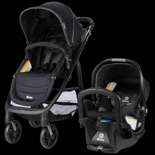 Diono Quantum 4 3-in-1 Travel System with LiteClik®30 R SafePlus® Infant Car Seat - Black Jet