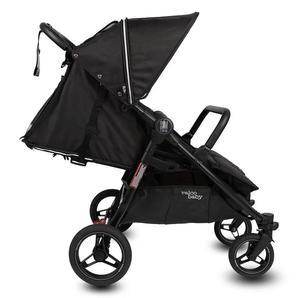 Valco Baby Slim Twin Double Stroller Sport Edition - Raven - Traveling Tikes 