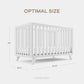 Comfy Cubs Baby Crib for 0 to 3 Years - All White