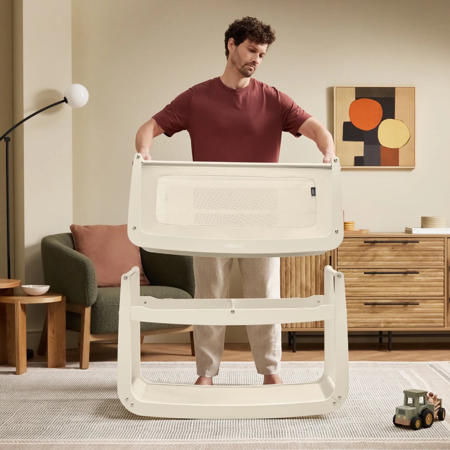 SnuzPod5 Bedside Crib - Cashmere